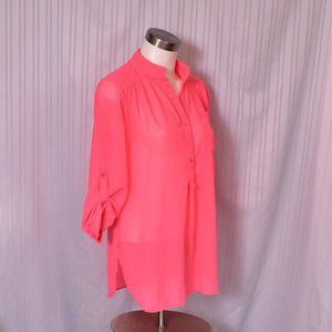 Styleholic Neon Pink Bright Sheer Small Blouse